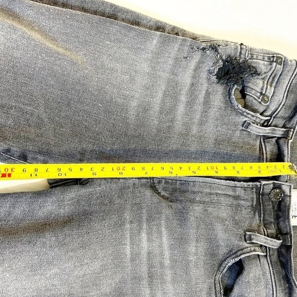 Agolde Sophie Hi Rise Skinny Amplify Size 29 Washed Black Gray Raw Hem - Picture 9 of 16